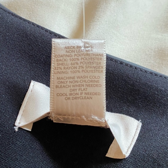 *NWT* LOFT Black Blazer with Leather Detail - Picture 7 of 7